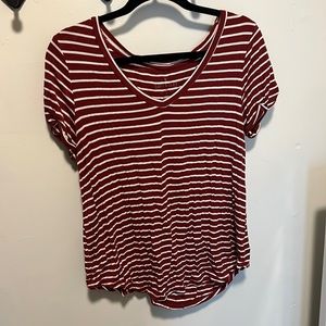 American eagle v neck soft striped tee shirt